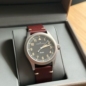 Hamilton Khaki Field quartz 38mm watch black dial